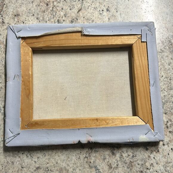 Original acrylic Painting- pink Callie Lillie’s - unframed, vintage wear, damage - Picture 8 of 14